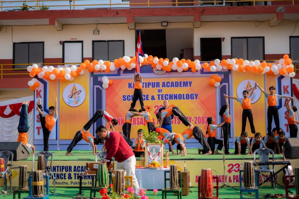 Students performing Athletics